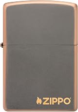 Zippo Rustic Bronze Lighter 49839ZL Belly Flame Personalizable Logo view 2