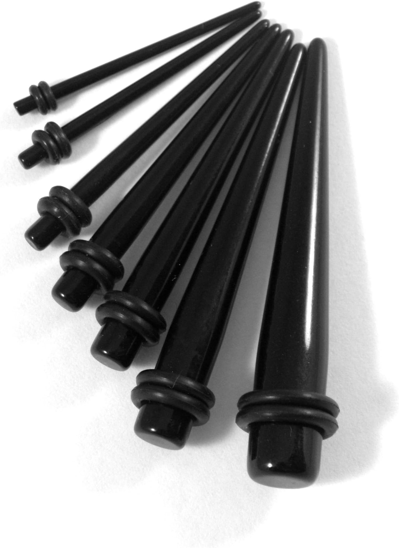 Ear Tapers 1.6mm to 8mm Black Stretcher Expanders Piercing Plug (3mm)