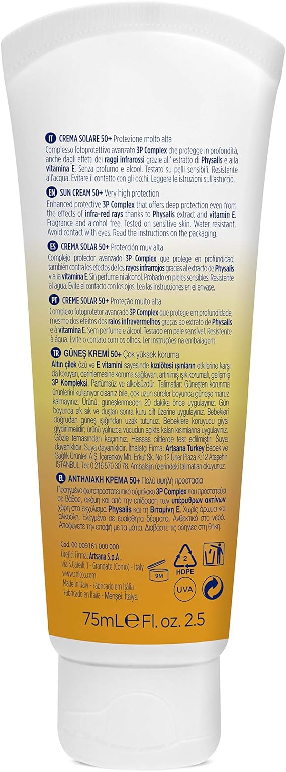 chicco sun cream spf 50