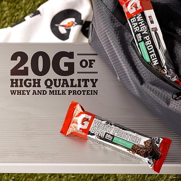 GATORADE WHEY PROTEIN RECOVER BARS, MINT CHOCOLATE CRUNCH, 2.8 OUNCE BARS (12 COUNT)