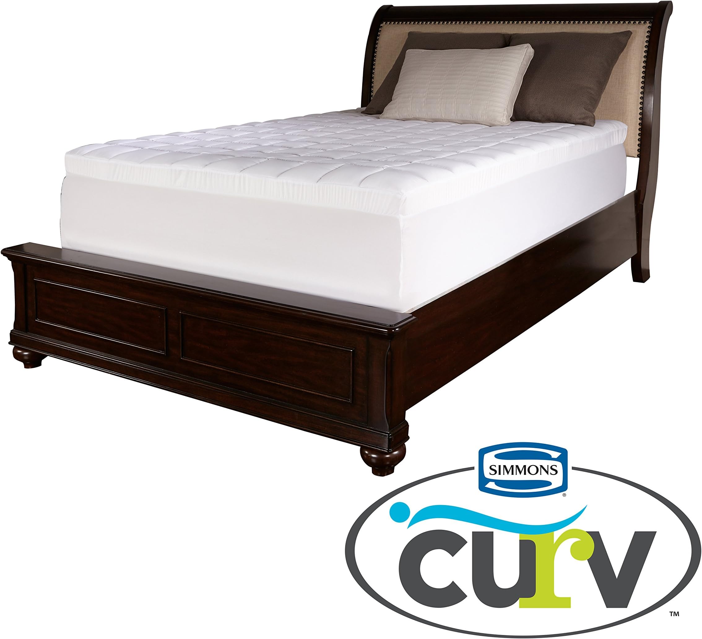 Simmons Curv Memory Foam and Fiber Topper, Queen