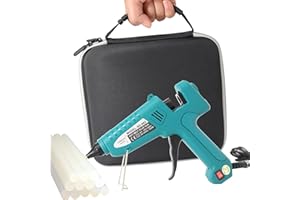 Hot glue gun and sticks set 100W, Professional Craft hot Glue kit Full Size Anti Scalding Design Heavy Duty with 12 Pcs Stick