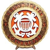 Coast Guard Armed Forces Military Decorative Laser Crafted Three Dimensional Wooden Wall Plaque