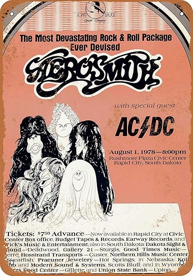 Toddrick 1978 Aerosmith and AC/DC in South Dakota - Cartel de ...