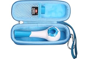 FBLFOBELI EVA Hard Carrying Case Compatible with The Breather/HETARU Natural Breathing Exercise Device, Hand-Held Inspiratory Expiratory Muscle Trainer (Blue, Case Only)