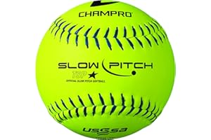 CHAMPRO USSSA 11" Tournament Softballs with Durahide Cover and .44 COR, 12 Pack