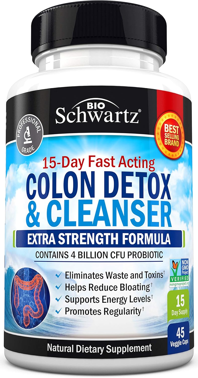 Colon Cleanser & Detox for Weight Loss. 15 Day Extra Strength Detox