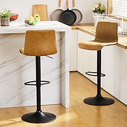 HeuGah Swivel Bar Stools Set of 2, Adjustable