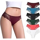 Flonica Cheeky Lace Hipster Panties for Women, Sexy Women's Underwear Tanga, Multipacks