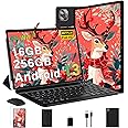 MEBERRY Tablet Android 13 2K Screen Tablet 10.36 Inch, Tablet 16GB RAM + 256GB ROM + TF 1TB / 2000 x 1200 Pixels / 5G WiFi / 8600 mAh / 5MP + 13MP,Tablet with Mouse and Keyboard Black
