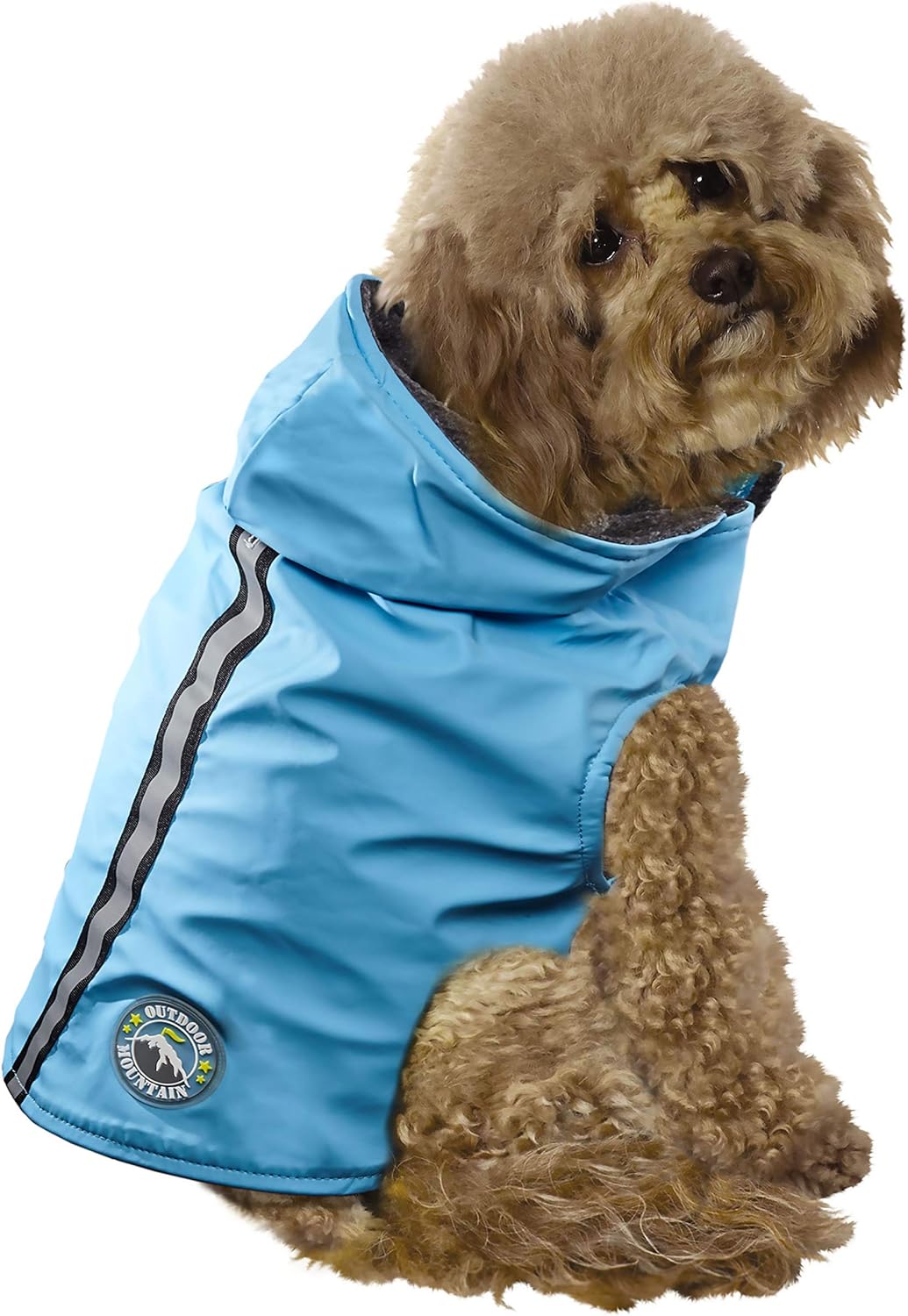 Pistachio Pet - Stylish Dog Rain Coat With Hood (Blue) (S) - Image 5