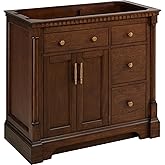 Signature Hardware 484239 Claudia 36" Single Basin Vanity Set with Mahogany Cabinet - Less Vanity Top