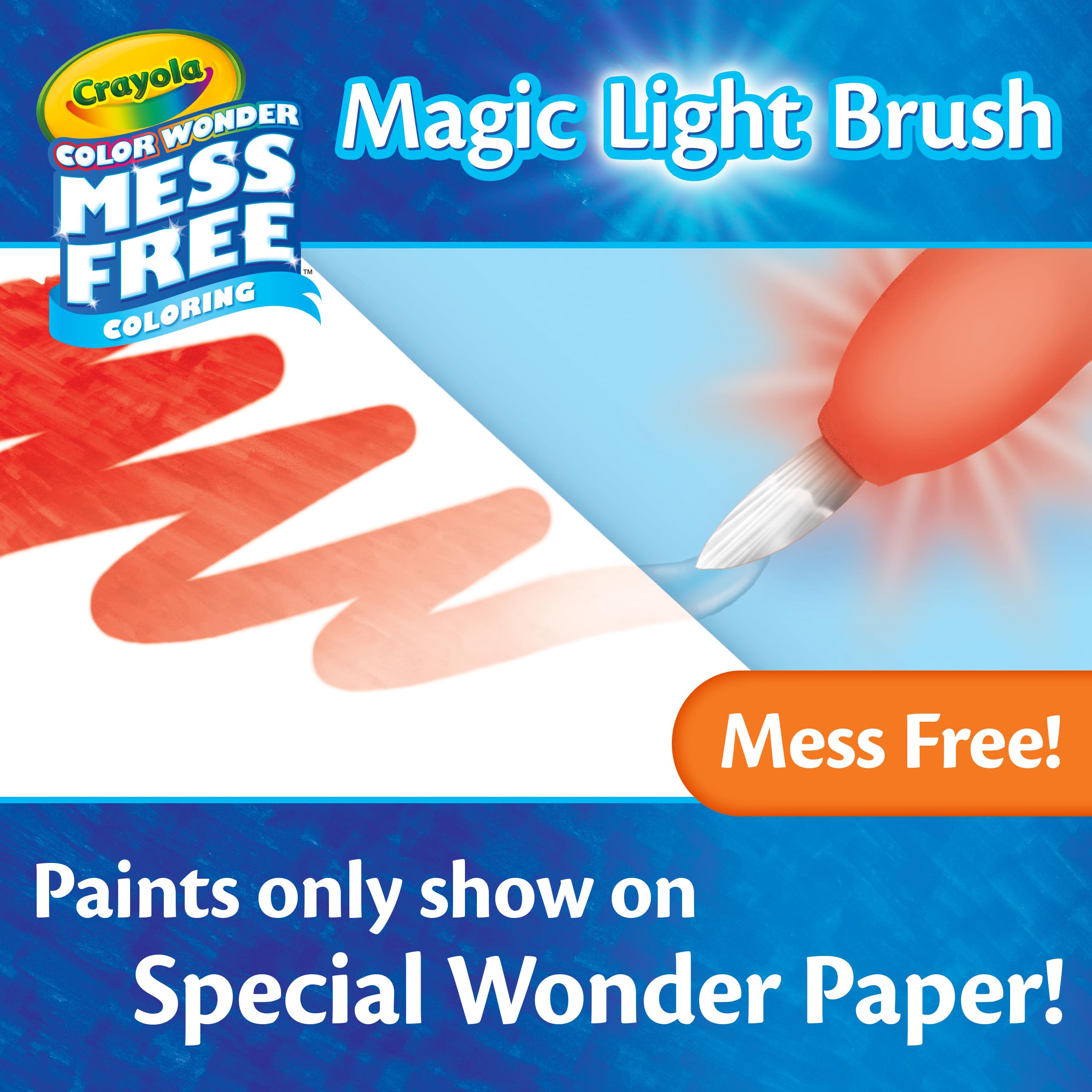 Crayola Color Wonder Magic Light Brush, Mess Free Painting Station for Kids, Toddler Toys & Activities, Holiday & Christmas Gifts for Kids, Ages 3+