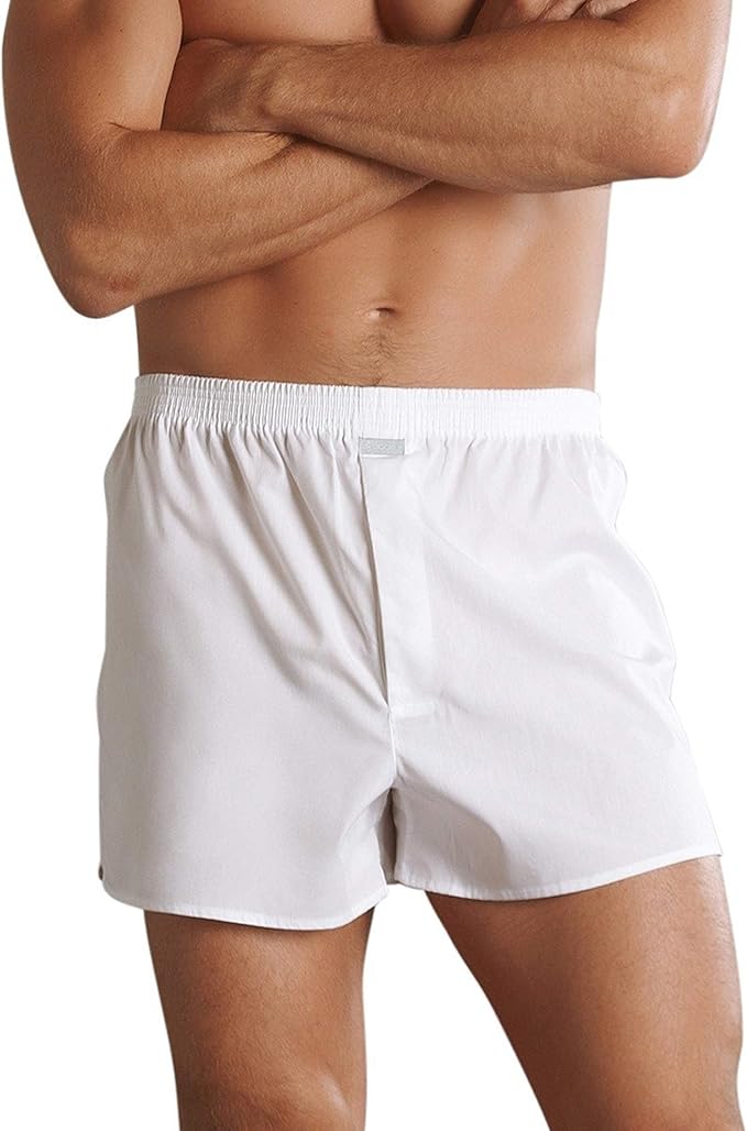 Pack of 10 Men's White Boxer Shorts Pants Polly Cotton Underwear Trunks