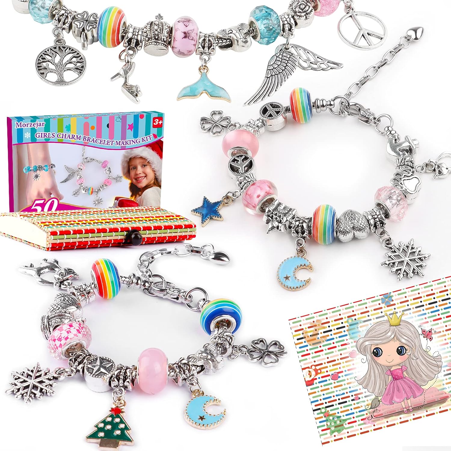 HYASIA Unicorn Gifts for Girls, Arts Crafts Jewellery Bracelet Making Kit for Kids Age 7 8 9 10+ Year Old