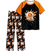PASHOP Boys Pajamas Little Big Boys Pajamas Short Sleeves and Pants 2 Pieces Summer Pjs Set Kid Sleepwear Size 8-14