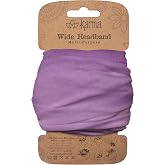 Karma Purple Ombre Headband for Women - Wide - Fabric Headband and Stretchy Hair Scarf - Purple
