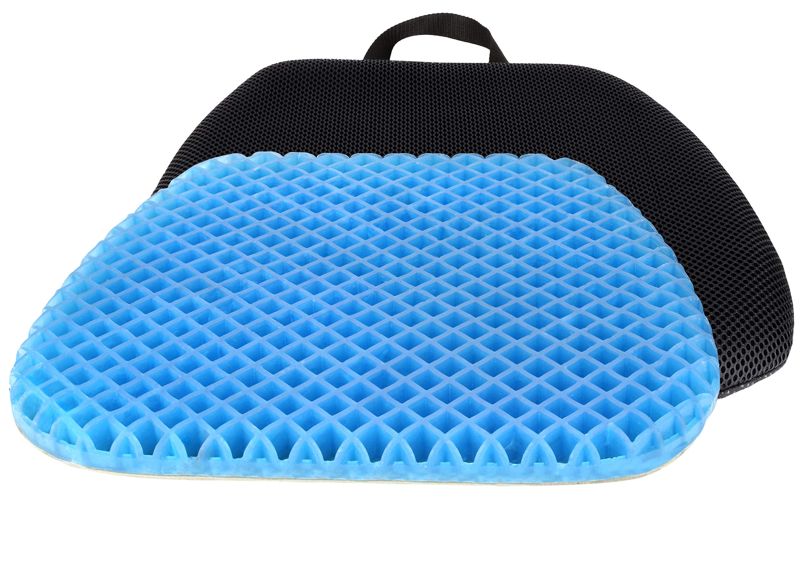 FOMI Premium All Gel Orthopedic Seat Cushion Pad for Car, Office Chair, Wheelchair, or Home. Pressure Sore Relief. Ultimate Gel Comfort, Prevents Sweaty Bottom, Durable (1.25x15x16.8 Inch (Pack of 1))