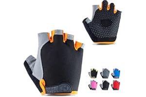 WULI Cycling Gloves Half Finger Men's and Women's Fitness Gloves for Cycling, Breathability, Anti Slip Yoga Equipment, Anti cocooning, Wrist Protection Thickened Palm