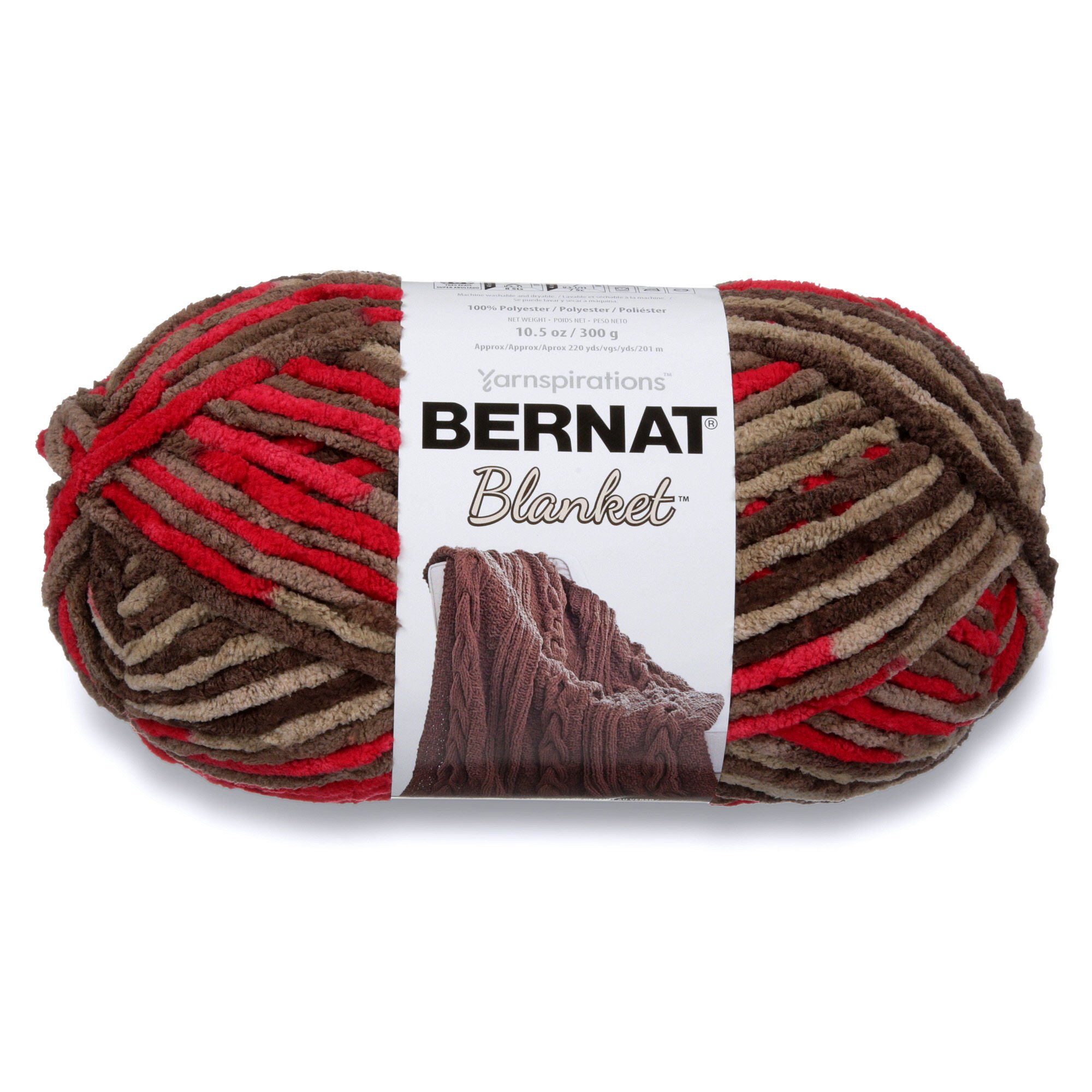 BernatBlanket Yarn, 300 grs/ 10.5 oz, Raspberry Trifle