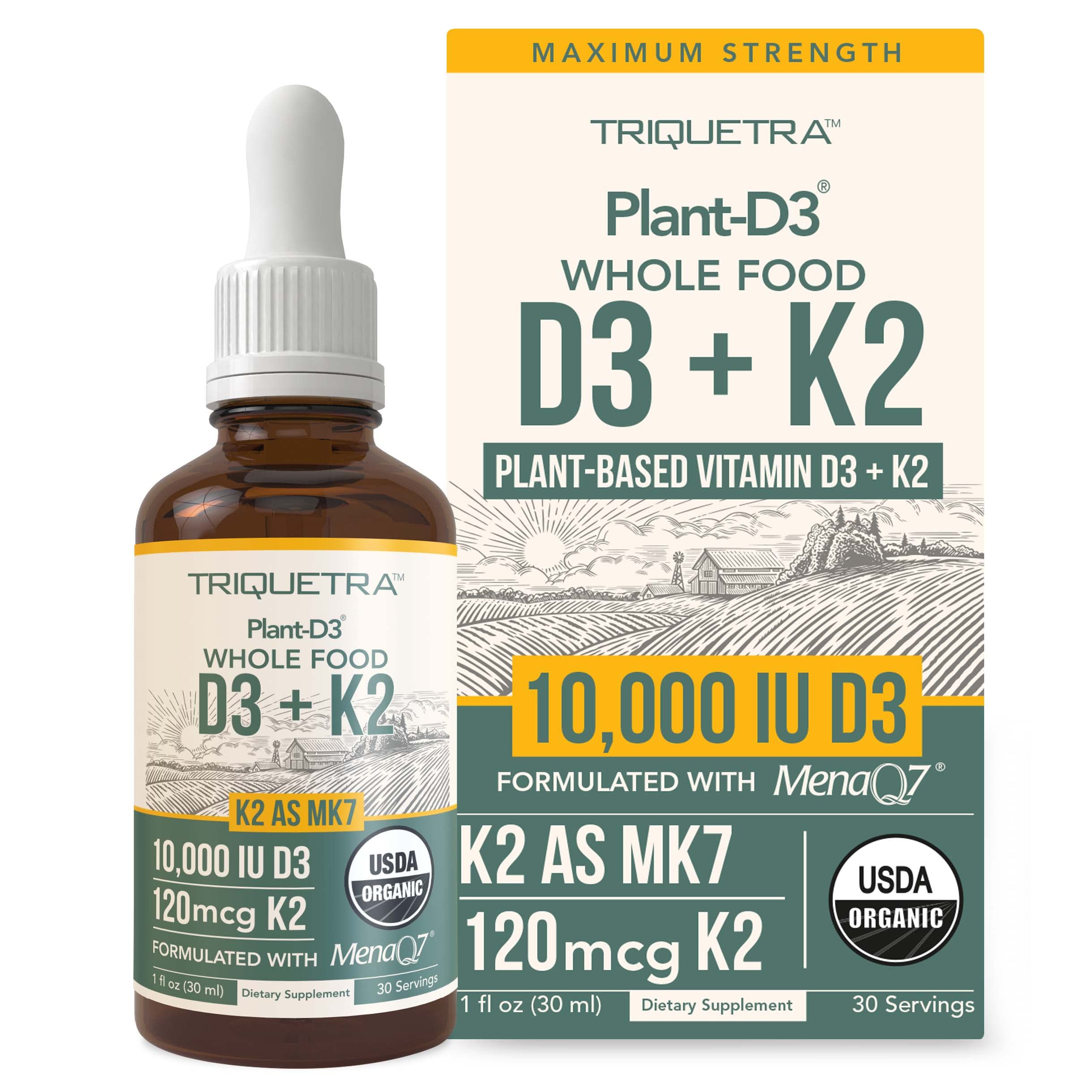 Whole Food D3 10000 IU + K2 Drops