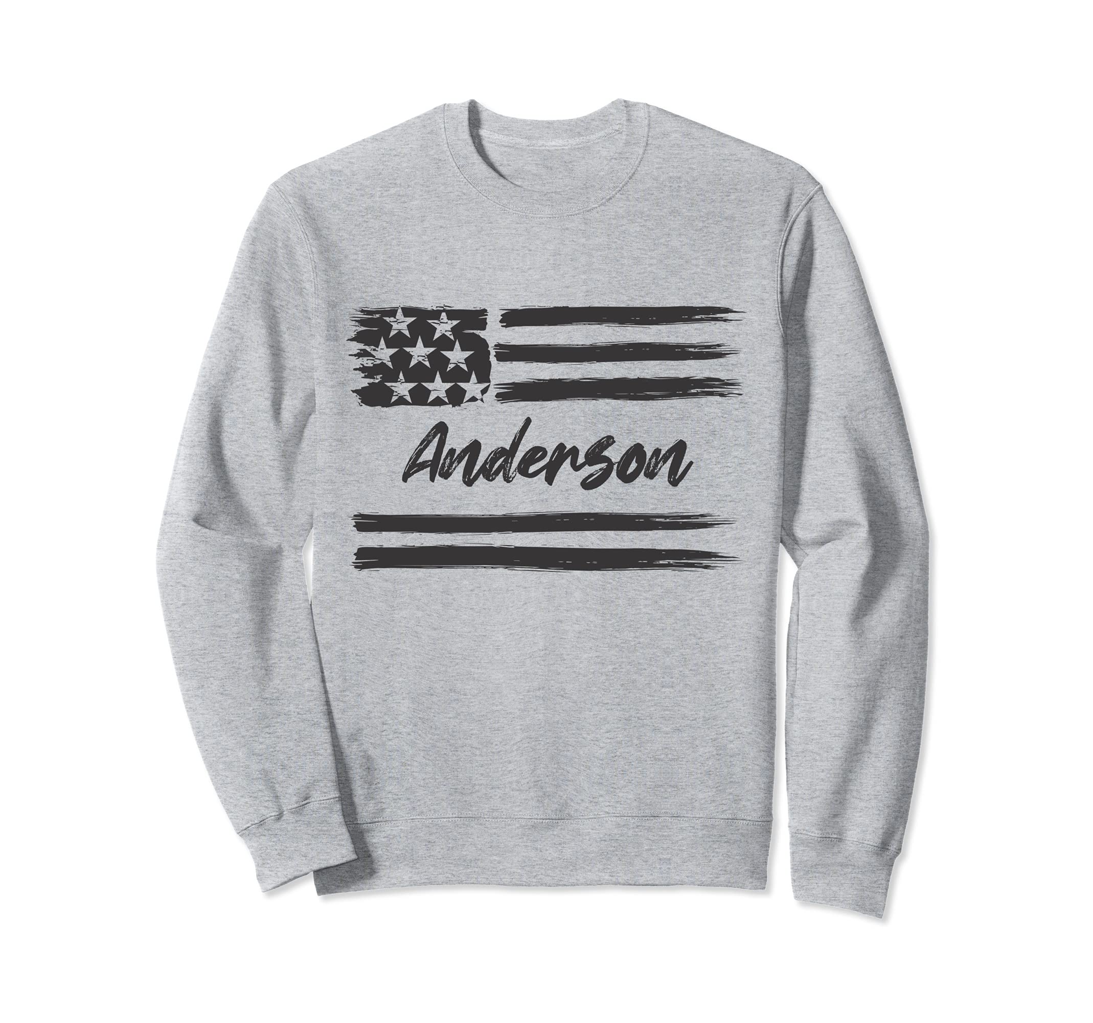 Anderson - Personalized Name, Stars and Stripes USA Flag Sweatshirt