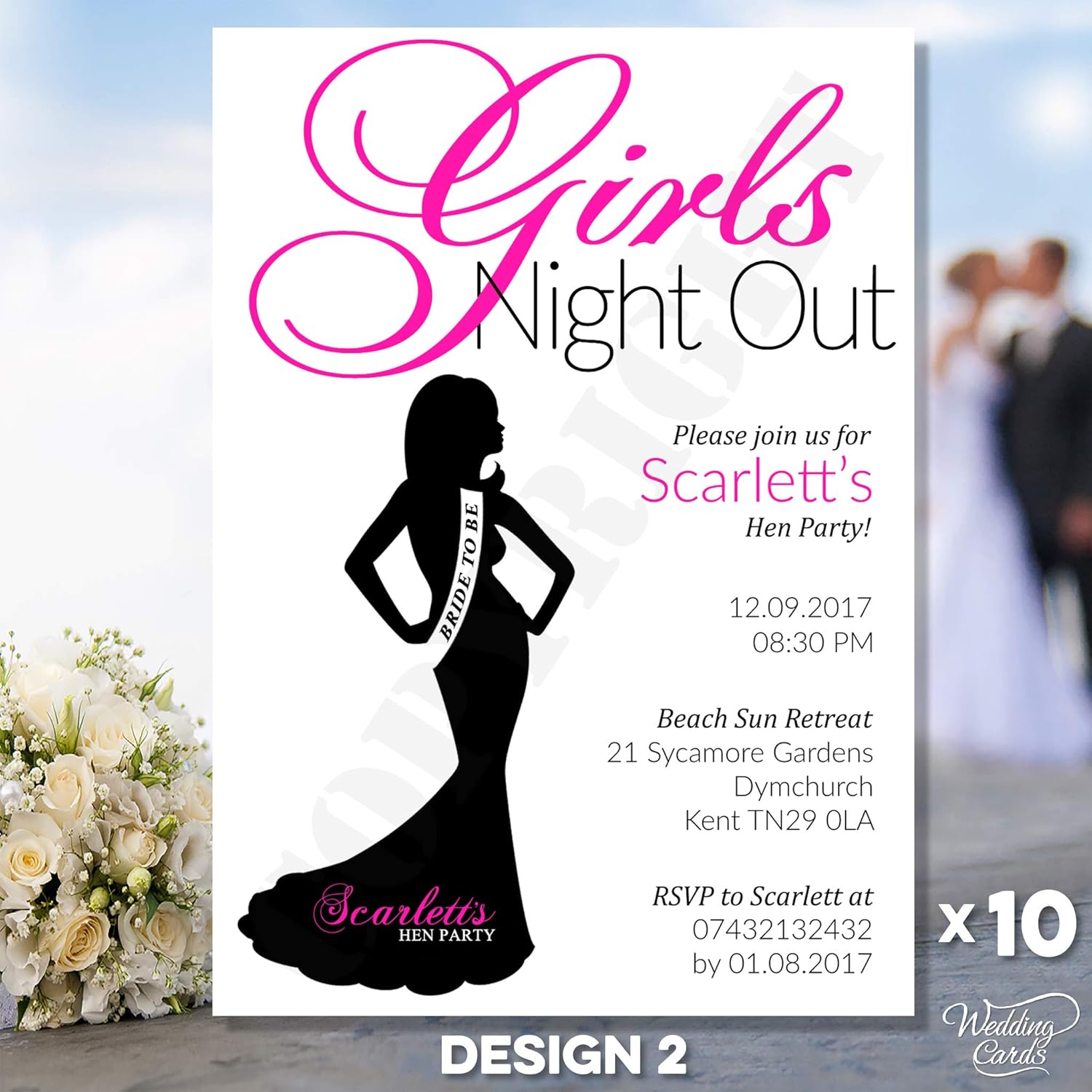 Regalo Novità 10 X Inviti Per Addio Al Nubilato Cocktail