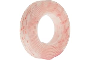 3M Dual Lock Reclosable Fasteners, Heavy Duty, Clear, TB3560/SJ3560, Type 250/250, 1 in x 10 ft Mated Strip, Industrial Use, Indoor/Outdoor, Great for Metal, Glass, Acrylic, PC, ABS