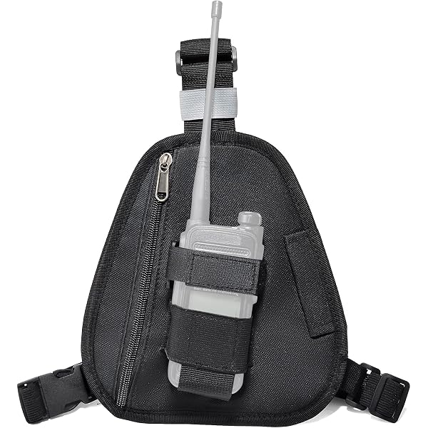 Chest Pack Walkie-Talkie - Housse De Transport Radios Bidirectionnelles - Sac Poitrine Mains Libres Réglable