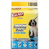 Glad for Pets Heavy Duty Ultra-Absorbent Activated Charcoal Dog Training Pads - Dog Pads Perfect for Training New Puppies - T