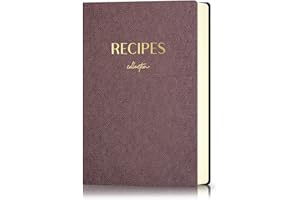 hi!SCI Blank Recipe Book to Write in Your Own Recipes, Large Recipe Notebook with 192 Pages, 7" x 10" Hardcover Recipe Journa