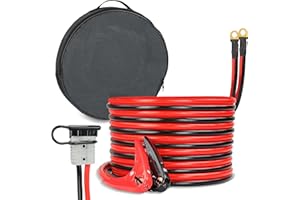 Dumble Jumper Cables Heavy Duty 800 Amp Max - 1 Pack 1 Gauge 30 Foot Quick Connect for Car or Truck