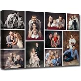 LZIMU Collage Canvas Prints with Your Photos Custom Multi Image Collage Wall Art Personalized Collage Picture Canvas Framed For Home Decor (Collage Photo-14, 8.00