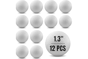 HYGLOSS 51115 12-Piece Styrofoam Balls, 1.5-Inch, White