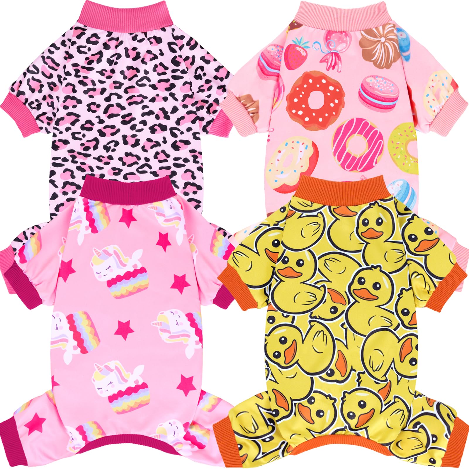 Photo 1 of XPUDAC 4 Pack Dog Pajamas for Small Dogs Cats Plaid Dog Clothes Puppy Onesies Pet Christmas Pajamas Puppy Jumpsuits Pet Pjs Shirt Apparel, M