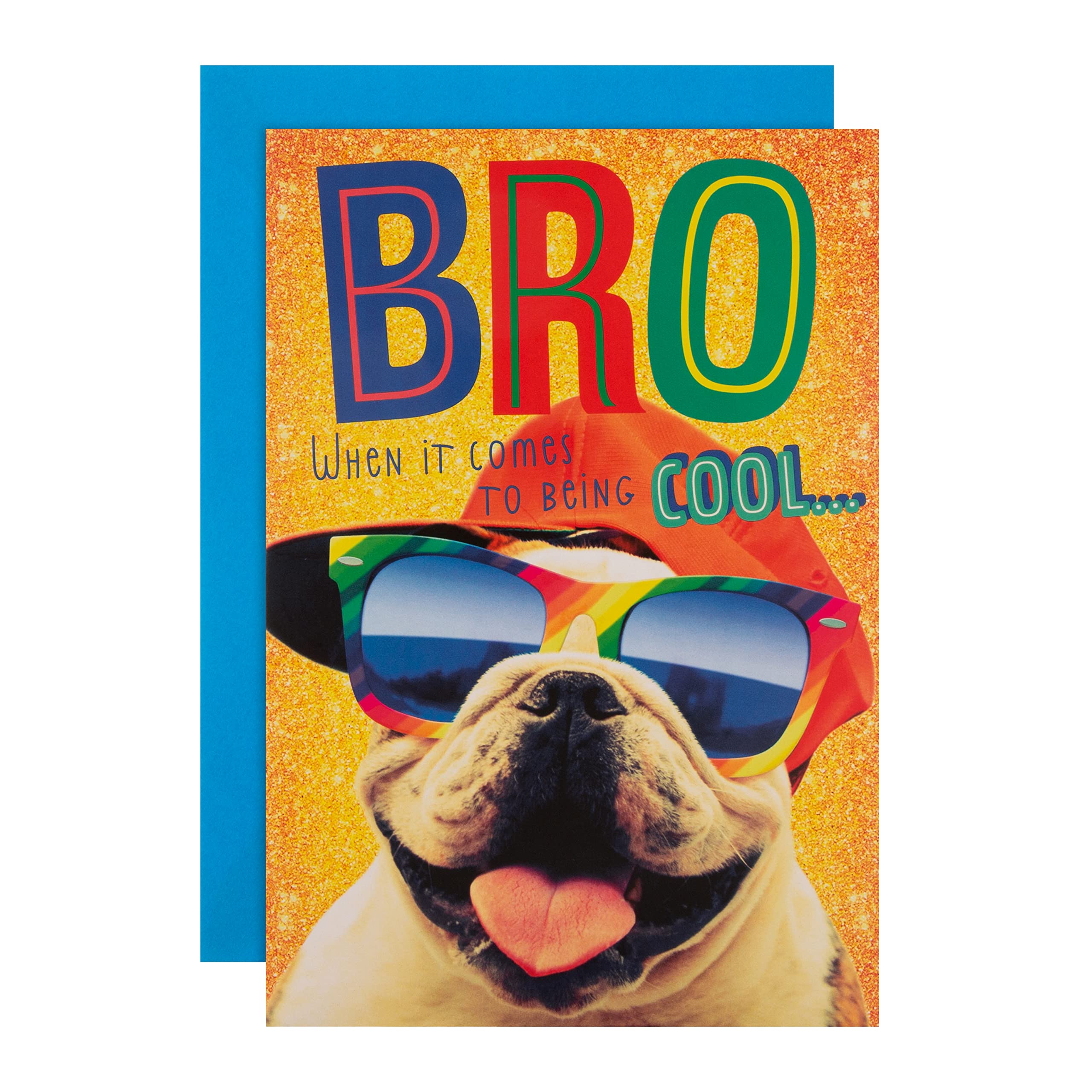 Hallmark Birthday Card for Brother - Funny Mad as Cheese Top Dog Design