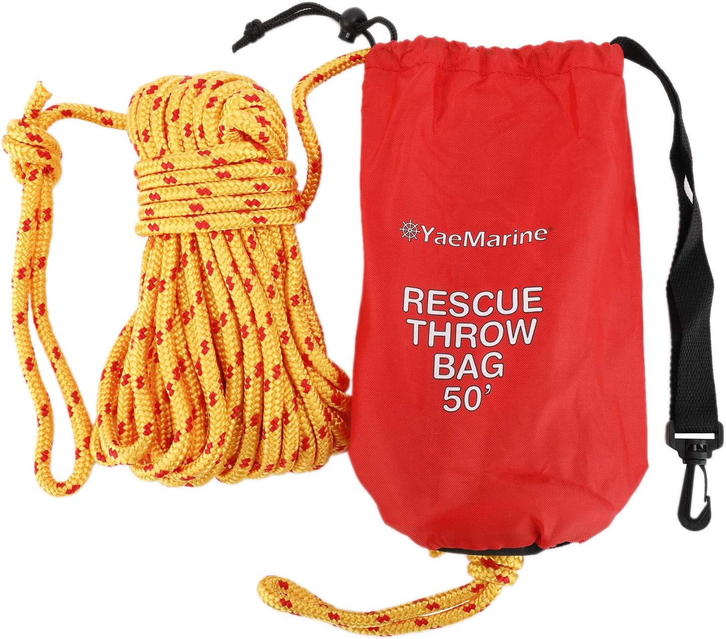 Artilife Throw Ropes Rescue Bag, Throwable Flotation Device for Kayaking and Boating, Safety Equipment for Raft and Boat (50FT)
