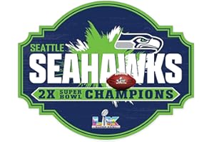 Fan Creations Seattle Seahawks 2026 Super Bowl LX Champions 12” Tavern Wall Sign - Rustic Wooden Decor for Man Cave, Game Roo