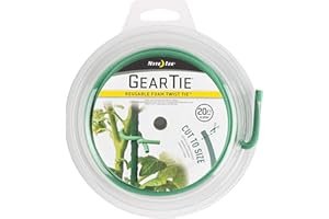 Nite Ize Gear Tie Garden Foam Tie, The Original Reusable Foam Twist Tie, Cut to Size, 20 Foot Spool, Green