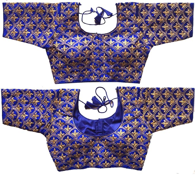 Women's Colour Heavy Handwork Embroidery Designs Readymade Blouse For Saree And Lehenga Choli