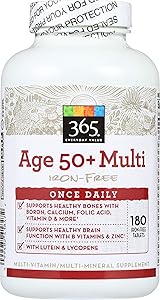 365 Everyday Value, Age 50+ Multi Iron-Free, 180 ct