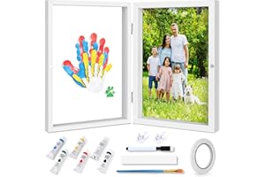 Omrhvi Family Handprint Kit, DIY Craft Keepsake, Hand Print Photo Frame, Family Gifts for New Mom, New Baby, New Parents, Grandparents, Mother's Day, Father's Day, Adoption Day, Anniversary