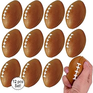 Mini Sports Balls for Kids Party Favor Toy, Soccer Ball, Basketball, Football, Baseball Squeeze Foam for Stress, Anxiety Relief, Relaxation.