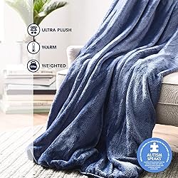 Vellux The Heavy Weight 20 Pound Weighted Ivory Throw