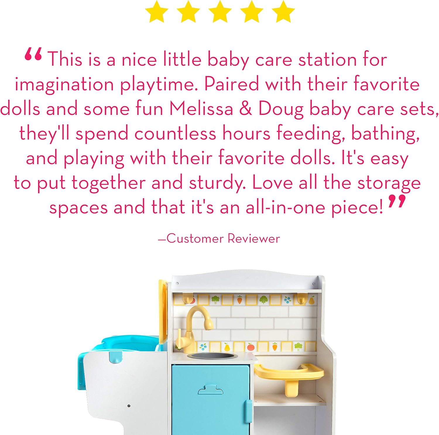 melissa and doug doll care play center