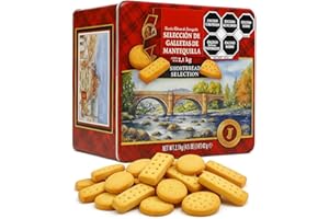 GENERIC Premium Shortbread Cookie Gift Tin – Butter Shortbread Fingers & Assorted Shapes – Holiday Cookie, Christmas cookie European-Style Shortbread, .Scottish Cooky Assortment, 4.6 LBS