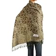 Châle Pashmina Femme Motif Paisley Cyan - 80 X 27 Pouces, Tissage Léger, Lavage Main - 2