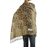 Falari Women's Woven Reversible Paisley Pashmina Shawl Wrap Scarf 80" x 27"