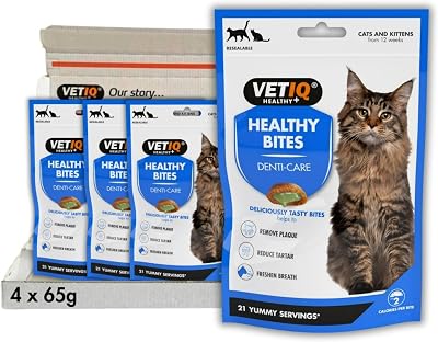 VETIQ Healthy Bites Denti-Care Cat Treats 65 g Pack of 4