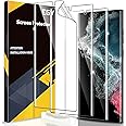 EGV 3 Pack Compatible for Samsung Galaxy S22 Ultra Screen Protector Flexible TPU, Full Coverage, Scratch Resistant, Easy Inst